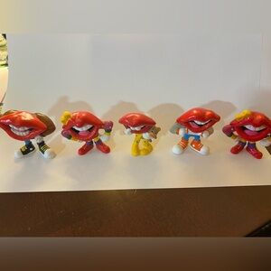 TANG LIPS FIGURINES - 1989 VINTAGE 80’S TOYS LOT OF 5